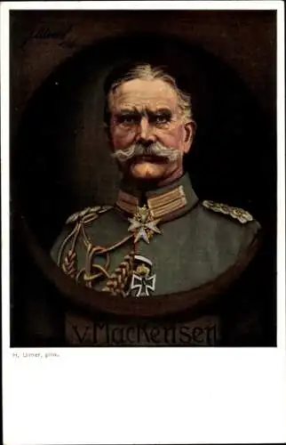 Künstler Ak Ulmer, H., Generalfeldmarschall August von Mackensen, Portrait