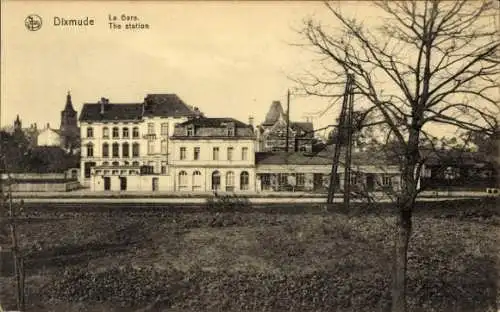 Ak Diksmuide Diksmuide Westflandern, Bahnhof, Gleisansicht