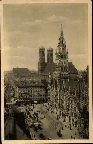 Ak München, Marienplatz, Rathaus