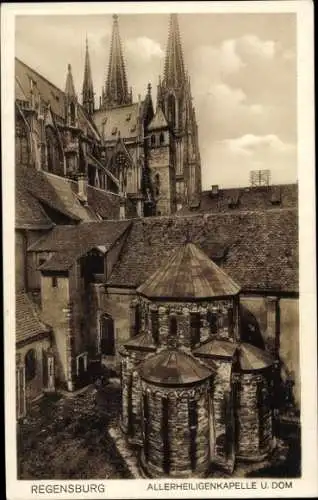 Ak Regensburg an der Donau Oberpfalz, Allerheiligenkapelle, Dom