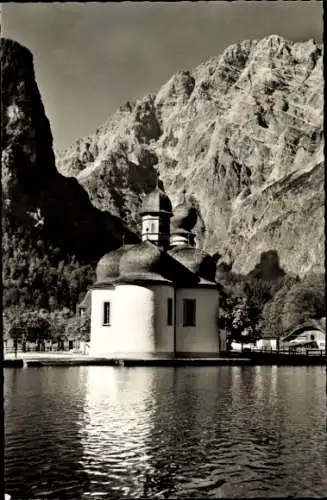 Ak Sankt Bartholomä Schönau am Königssee, Watzmann-Ostwand, Kirche