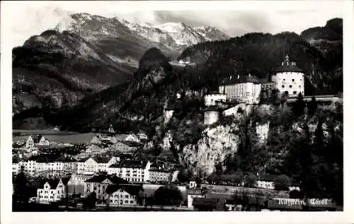 Ak Kufstein in Tirol, Teilansicht mit Burg