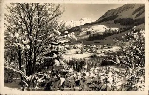 Ak Riezlern Mittelberg Vorarlberg, Gesamtansicht, Nebelhorn, Winter