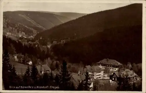 Ak Kipsdorf Altenberg im Erzgebirge, Blick auf Bärenfels