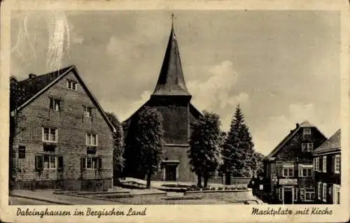 Ak Dabringhausen Wermelskirchen im Bergischen Land, Marktplatz, Kirche