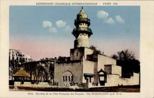 Ak Paris, Exposition Coloniale Internationale 1931, Pavillon de la Cote Francaise des Somalis