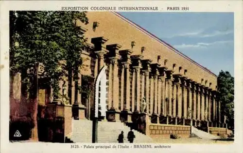 Ak Paris, Exposition Coloniale Internationale 1931, Palais principal de l'Italie