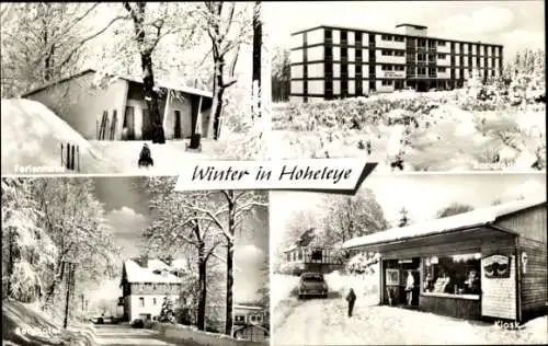 Ak Hoheleye Winterberg im Sauerland, Sanatorium, Ferienhaus, Winter