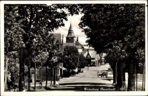 Ak Winterberg im Sauerland, Straßenpartie