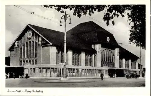 Ak Darmstadt in Hessen, Hauptbahnhof