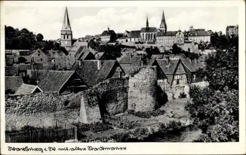 Ak Warburg in Westfalen, Stadtmauer, Teilansicht