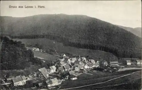 Ak Lonau Herzberg am Harz, Totalansicht vom Ort