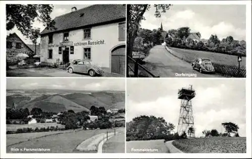 Ak Wiblingwerde im Sauerland, Gasthof Zur schönen Aussicht, Inh P Winkhaus, Fernmeldeturm