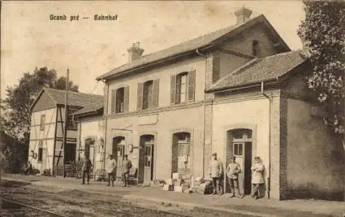 Ak Grandpré Grand Pré Ardennes, Bahnhof