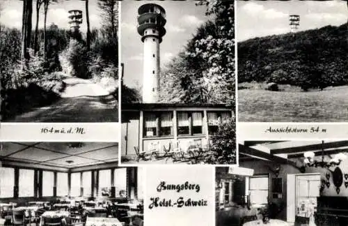 Ak Schönwalde am Bungsberg Ostholstein, Waldrestaurant Bungsberg, A. Urbansky, Aussichtsturm