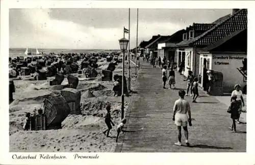 Ak Kellenhusen an der Ostsee, Promenade, Strandkörbe, Badegäste