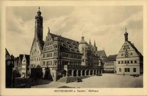 Ak Rothenburg ob der Tauber Mittelfranken, Rathaus