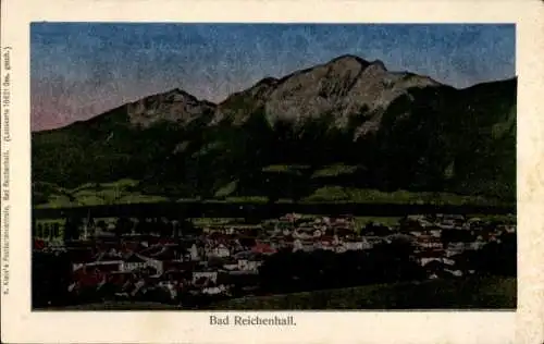 Ak Bad Reichenhall in Oberbayern, Totalansicht, Nachtansicht