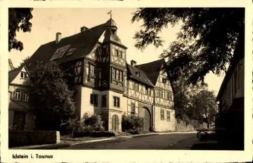 Ak Idstein im Taunus Hessen, Teilansicht, Fachwerkhaus