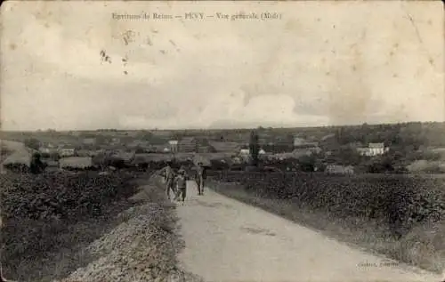 Ak Pévy Marne, Vue generale