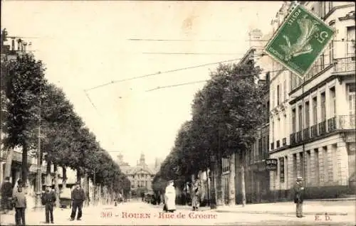 Ak Rouen Seine-Maritime, Rue de Crosne