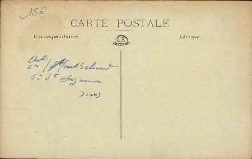 Ak Sainte Suzanne Doubs, Route de Montbéliard, Poste