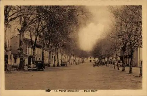 Ak Vergt de Biron Dordogne, Place Marty