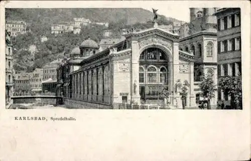 Ak Karlovy Vary Karlsbad Stadt, Sprudelhalle