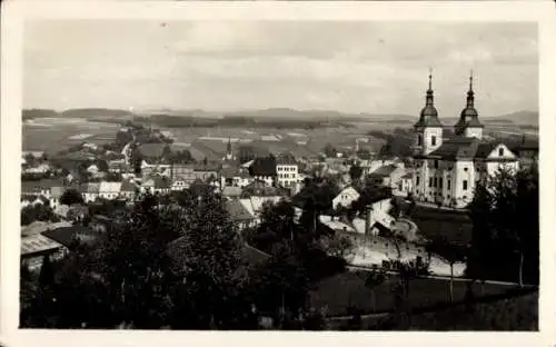 Ak Žamberk Senftenberg in Böhmen Reg. Pardubice, Kirche, Panorama vom Ort