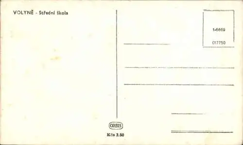 Ak Volyně Wollin Südböhmen, Mittelschule