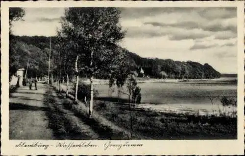 Ak Flensburg in Schleswig Holstein, Wassersleben Dänemark, Grenzdamm