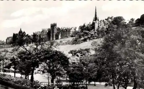 Ak Edinburgh Schottland, West Princes Street Gardens