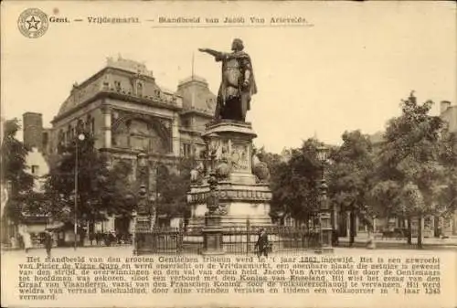 Ak Gand Gent Ostflandern, Jacob Van Artevelde Denkmal