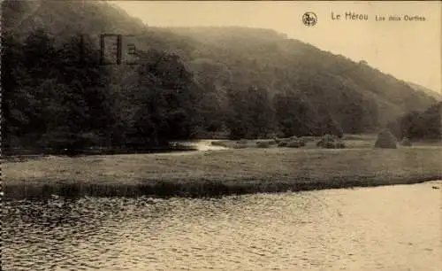 Ak Nadrin Houffalize Wallonie Luxemburg, Le Hérou, les deux Ourthes