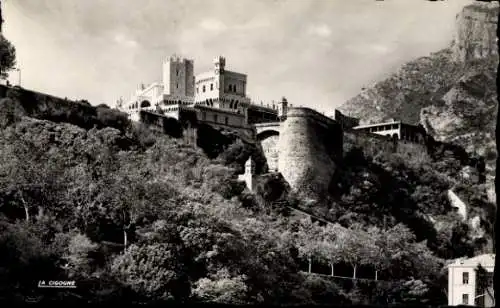 Ak Monaco, Fürstenpalast, Felsen