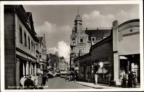 Ak Recklinghausen im Ruhrgebiet, Kunibertistraße, Geschäfte