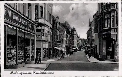 Ak Recklinghausen im Ruhrgebiet, Kunibertistraße, Geschäft F. W. Woolworth Co.