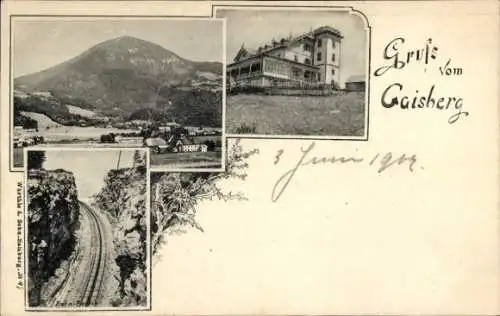 Ak Salzburg in Österreich, Gaisberg, Panorama, Hotel