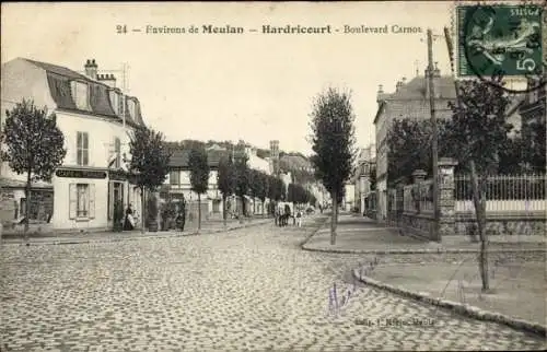 Ak Hardricourt Yvelines, Boulevard Carnot