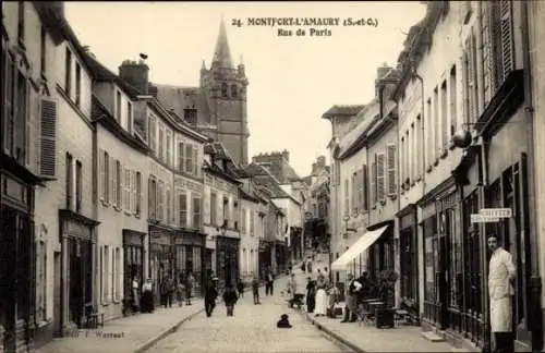 Ak Montfort l'Amaury Yvelines, Rue de Paris