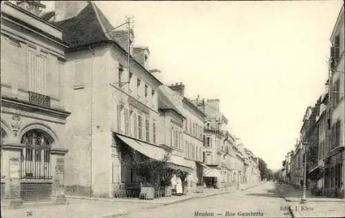 Ak Meulan und Yvelines, Rue Gambetta