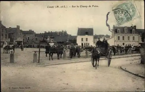 Ak Cande Maine et Loire, Sur le Champ de Foire