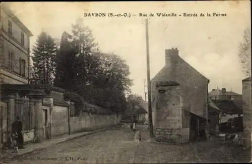 Ak Davron Yvelines, Rue de Wideville, Entree de la Ferme