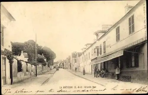 Ak Saint Nom la Bretèche Yvelines, Grande Rue, Restaurant