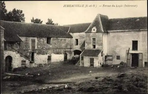 Ak Jumeauville Yvelines, Ferme de Logis, interieur