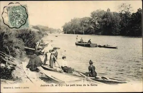 Ak Juziers Yvelines, Le petit bras de la Seine
