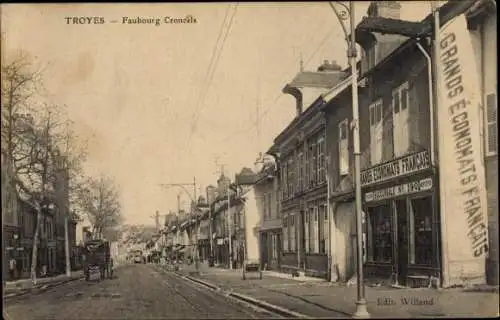 Ak Troyes Aube, Faubourg Croncels