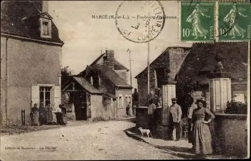 Ak Marcé Maine et Loire, Faubourg Guillaume