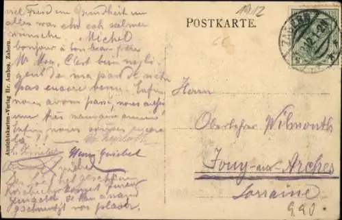 Lied Ak St. Johann bei Zabern Elsass Bas Rhin, Gesamtansicht, St. Johannerliedl