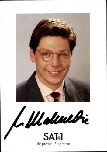 Ak Moderator Karlo Malmedie, Portrait, Autogramm